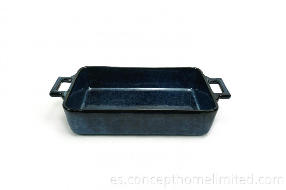 Reactive Glazed Stoneware Dinner Set In Deep Blue Ch22067 G10 10